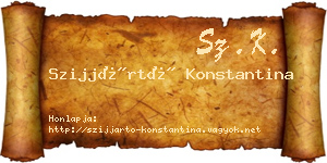 Szijjártó Konstantina névjegykártya
